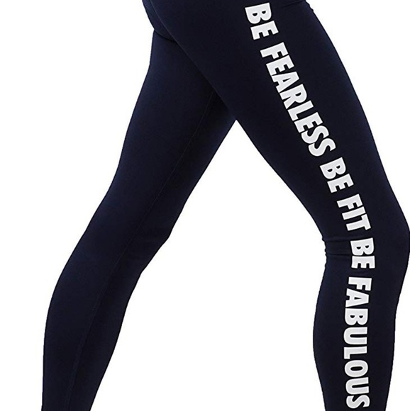 Yoga Dry-Fit Side Word Printed Compress - Picture 2 of 3